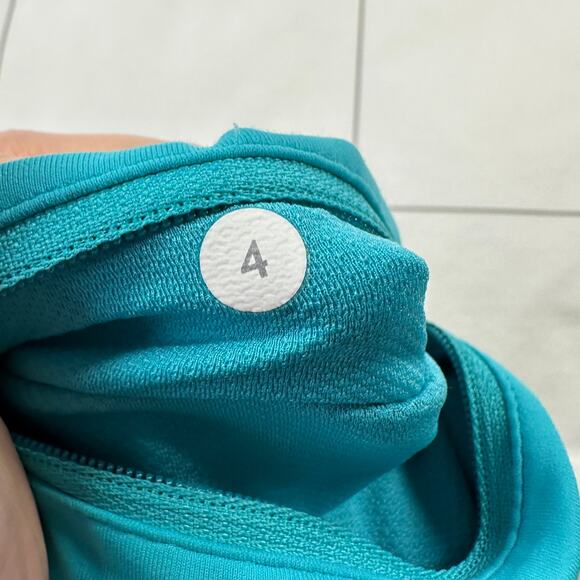 Lululemon Leggings Womens 4 Blue Pace Rival Space Dye Twist Cropped Gym Run Yoga - Picture 3 of 10